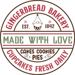 Retro Christmas Sign SVG Design 