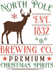 Retro Christmas Sign SVG Design 