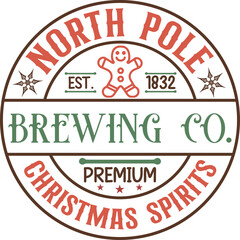 Retro Christmas Sign SVG Design 