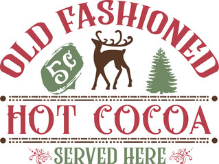 Retro Christmas Sign SVG Design 