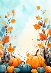 Autumn Harvest Border Design
