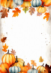Naklejka na ściany i meble Autumn Harvest Border Design