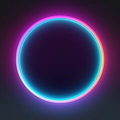 Soft Colorful Neon Ring Backdrop