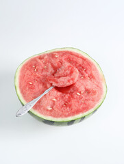 slice of watermelon on white background