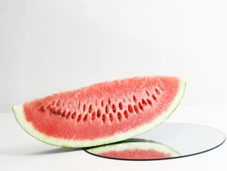 slice of watermelon on white background