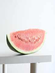 slice of watermelon on white background