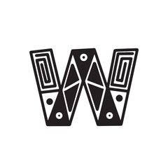 Graffiti aztec alphabet abjad A-Z in style theme handwriting art illustration design vector