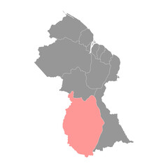Fototapeta premium Upper Takutu Upper Essequibo region map, administrative division of Guyana. Vector illustration.