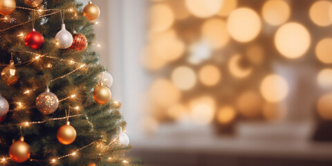 Christmas tree in a living room