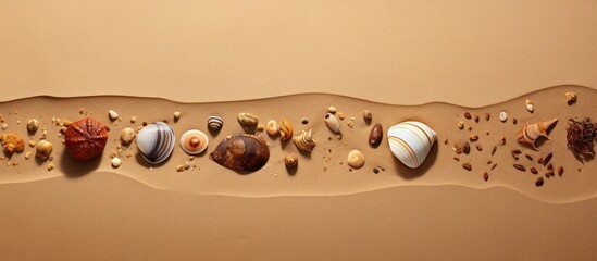 Different surface elements like sand found on a beach or desert
