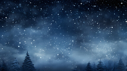 Fototapeta na wymiar Imagine a snowflakes background where flakes come together like celestial stars, forming constellations of intricacy and beauty against the cool, clear night sky.