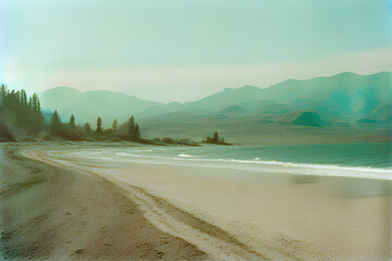 Draw the sea and mountains.
Generative AI