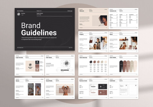 Brand Identity Guidelines Brochure Layout