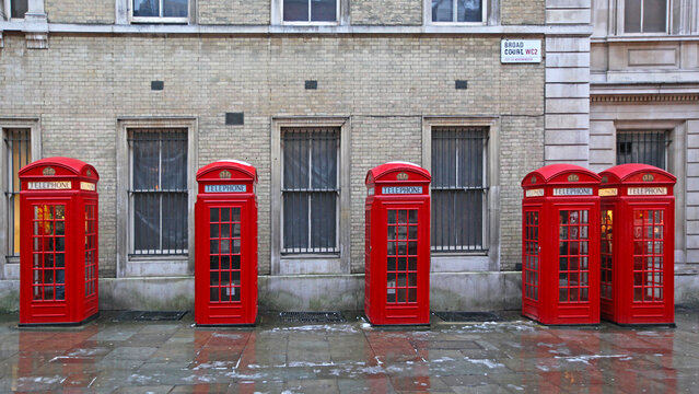 Red Telephone Booths London United Kingdom