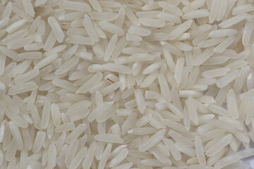 white rice background, top view of white rice