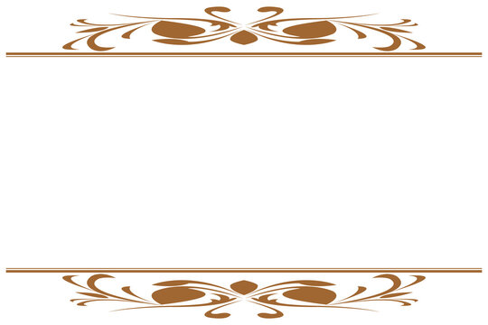 Elements of ornate vintage frames. Gold on white classic calligraphy swirls, floral motifs. Design print for greeting cards, wedding invitations, restaurant menu, certificates. Set 4