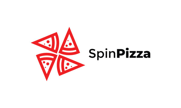 Pizza logo eatery fast food italian branding meal cook creative icon and minimalist design
