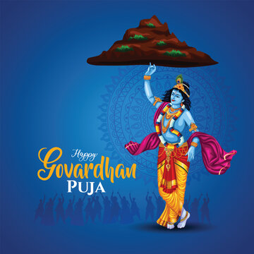 dahi handi festival of happy shree krishna govardhan puja. vector illustration design