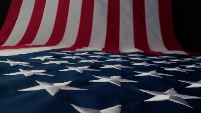 United states flag on veterans Day, slow motion 