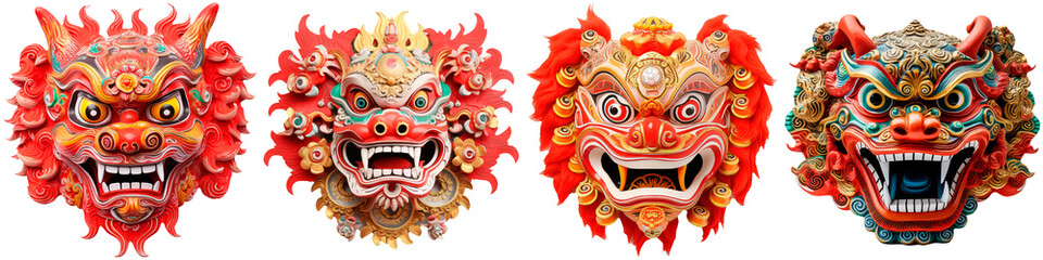 Mask for Celebration on white background, chinese new year and christmas concept