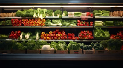 Zelfklevend Fotobehang Shop for a variety of fresh vegetables © Hassan