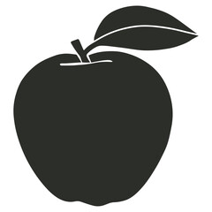 Apple silhouette flat illustration
