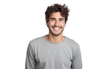 Positive Expression Handsome Man Isolated on Transparent Background - obrazy, fototapety, plakaty