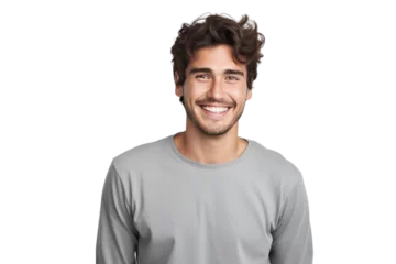 Foto op Canvas Positive Expression Handsome Man Isolated on Transparent Background © Cool Free Games