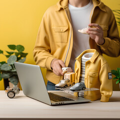 person working on computer (Generative AI)