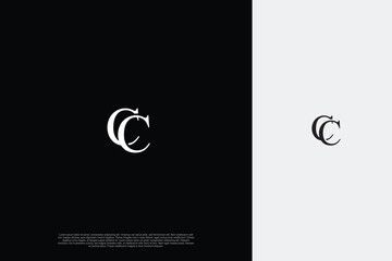 Initial Letter CC Logo monogram typography for business name. Vector logo inspiration