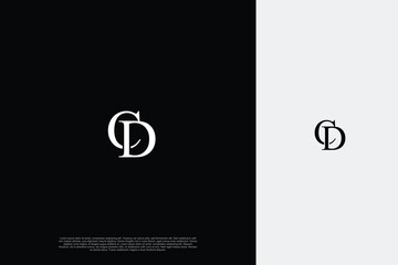 Initial Letter CD Logo monogram typography for business name. Vector logo inspiration
