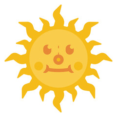 sunny cartoon face illustration