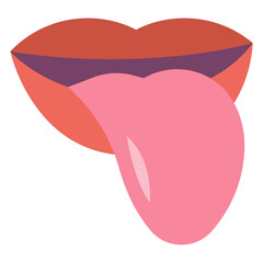 sticking tongue out illustration