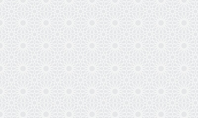 Islamic Geomteric Pattern Background with white color for wall of building or other