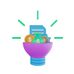  idea 3d illustration