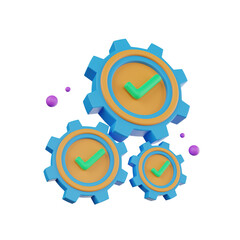 Gear 3d illustration