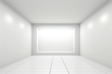 Obraz premium Abstract futuristic architecture background, Minimal technology white backdrop