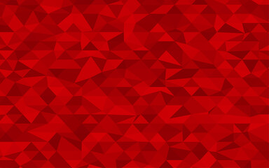 Abstract geometry triangle pattern mosaic red background. vector