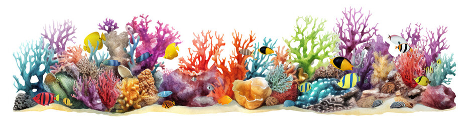 Obraz na płótnie Canvas Coral reef cut out