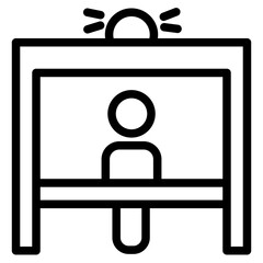 airport security portal line