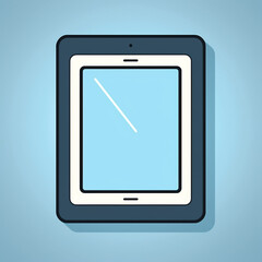 Tablet icon. Flat icon. Generative AI
