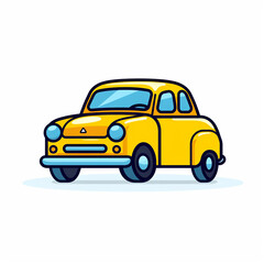 Car icon. Flat icon. Generative AI