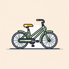Fototapeta premium Bicycle icon. Flat icon. Generative AI