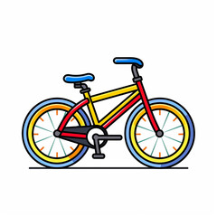 Fototapeta premium Bicycle icon. Flat icon. Generative AI
