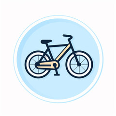 Bicycle icon. Flat icon. Generative AI