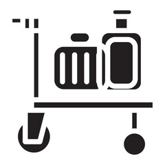 luggage cart glyph