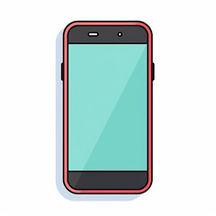 Smartphone icon. Flat icon. Generative AI