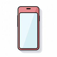 Smartphone icon. Flat icon. Generative AI