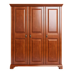 Three Door Wooden Cabinet Front Facing Elegance