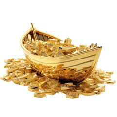 Fototapeta premium gold, wealth, boat